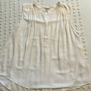 EUC Lucky Brand sleeveless top, sz XL cream